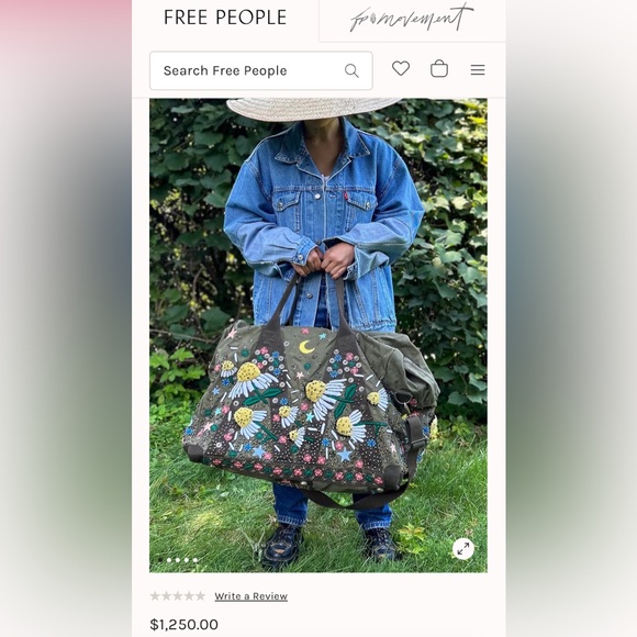 Free People X The Falls Tufted Daisy” Oversized Aviator Margueritte Week… - Picture 4 of 15